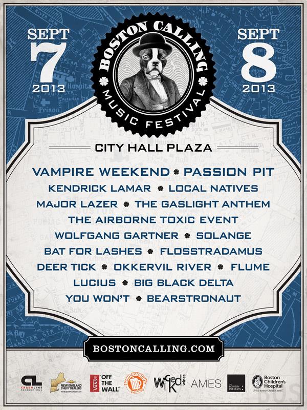 Boston Calling: September 2013 Festival Line-up