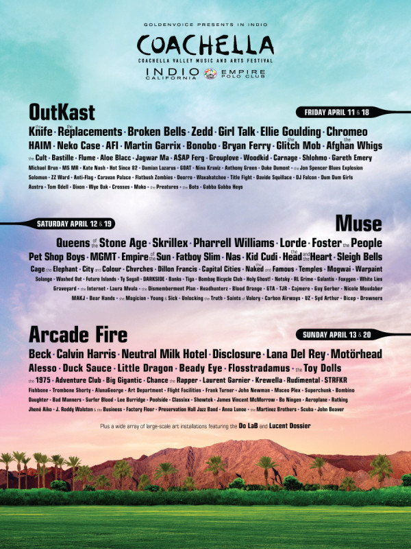 2014 Coachella Music Festival Line-Up