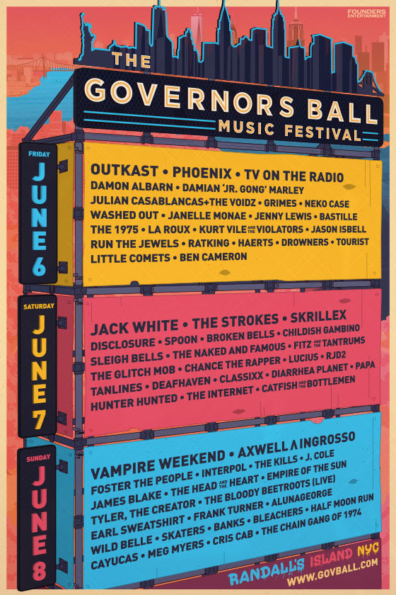 Governors Ball 2014: By-Day Line-ups