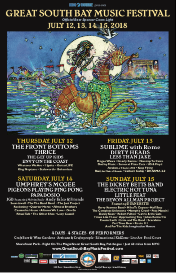 Great South Bay Music Festival 2018 Line-Up