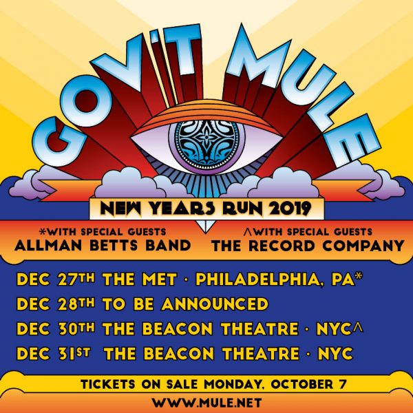Gov’t Mule Announce New Year’s Eve Run