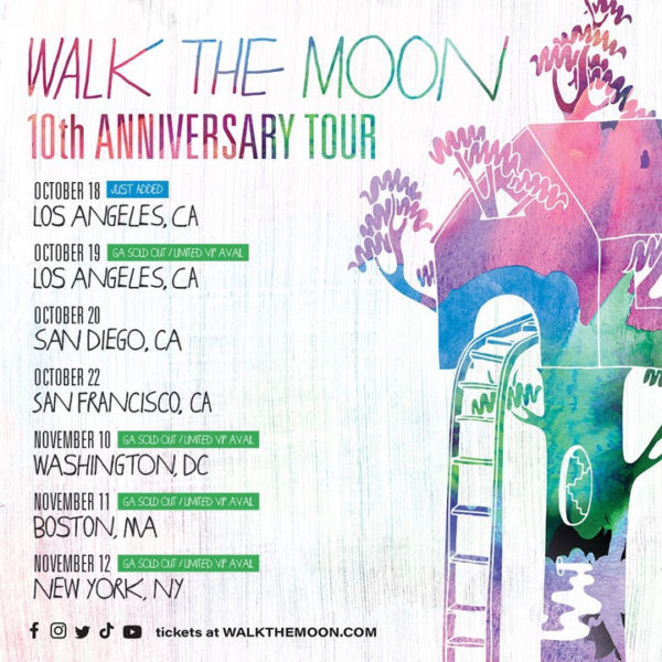 Walk The Moon Plot 10th Anniversary Shows