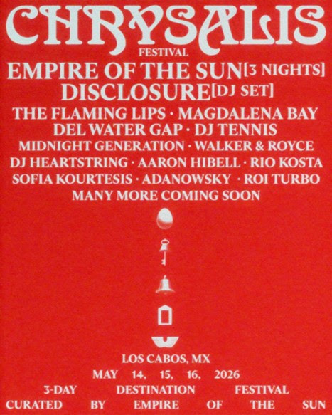 CHRYSALIS’ ANNOUNCES INAUGURAL LINEUP