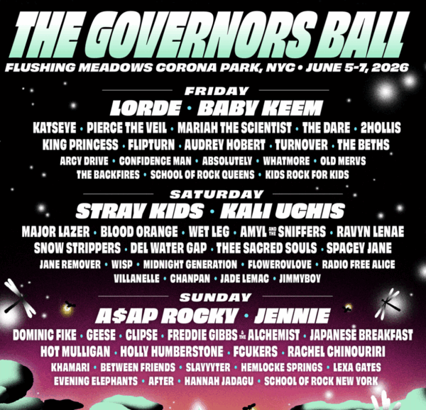 GOVERNORS BALL Announces 2026 Lineup